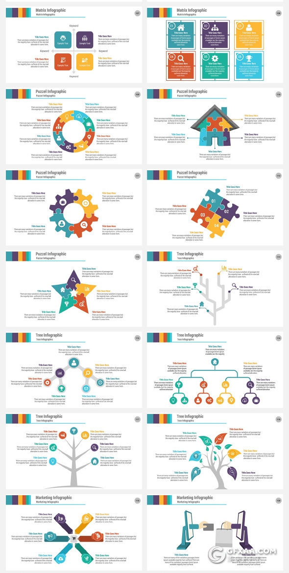 20种配色4种尺寸154页欧美商务数据图形企业介绍业务合作PPT模板 - 顶尖PPT