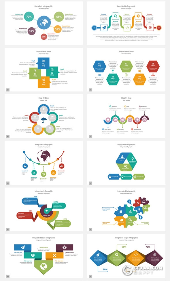 134页商务风格企业项目合作工作汇报项目报告PPT模板20种配色 - 顶尖PPT