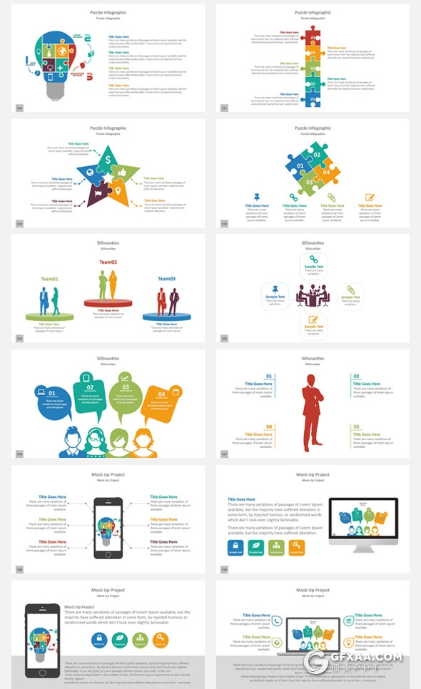 134页商务风格企业项目合作工作汇报项目报告PPT模板20种配色 - 顶尖PPT