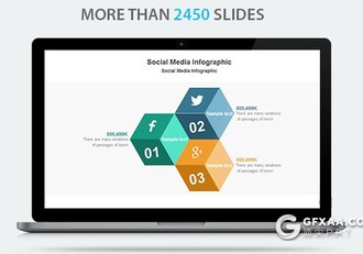123页欧美企业商务风格PPT模板创意图形通用PPT模板10种配色 - 顶尖PPT