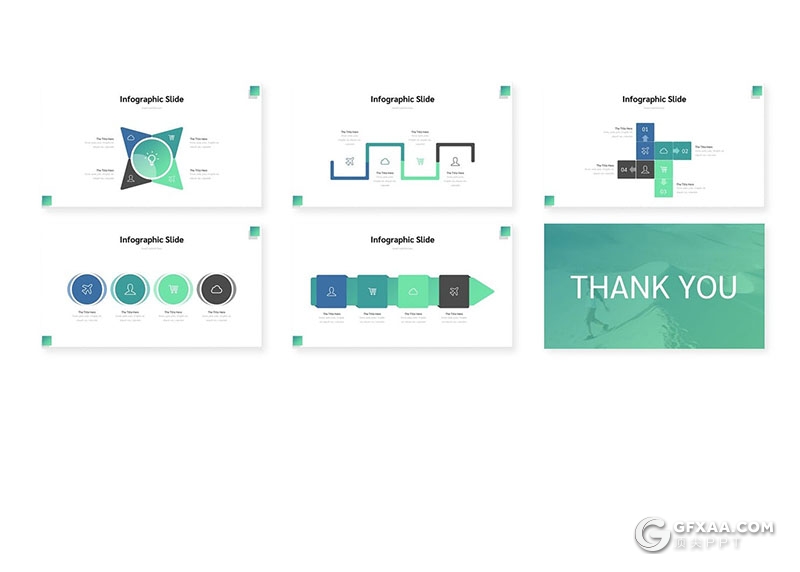30页简约清新风格多用途keynote模板5种配色 - 顶尖PPT
