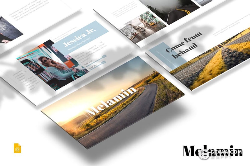 30页简约风格商务多用途Google slides模板5种配色 - 顶尖PPT