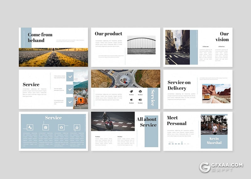 30页简约风格商务多用途Keynote模板5种配色 - 顶尖PPT