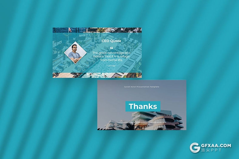 30页酒店管理酒店介绍酒店项目规划总结Google slides模板 - 顶尖PPT