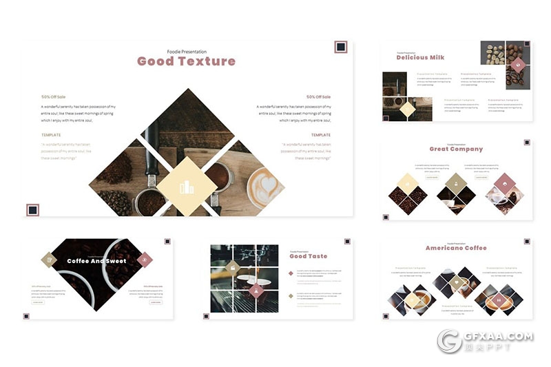 30页咖啡种类产量数据分析介绍PPT模板5种配色 - 顶尖PPT