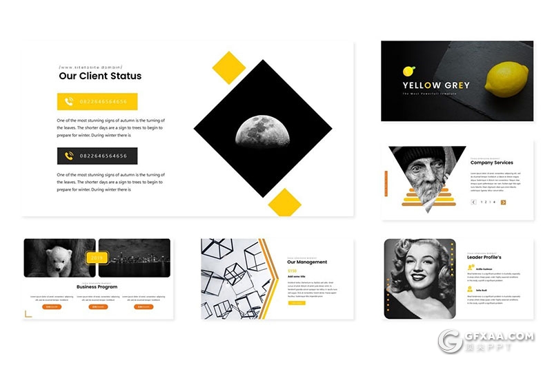 30页简约商务多用途国外Keynote模板5种配色 - 顶尖PPT