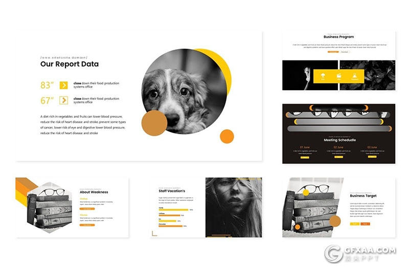 30页简约商务多用途国外Keynote模板5种配色 - 顶尖PPT