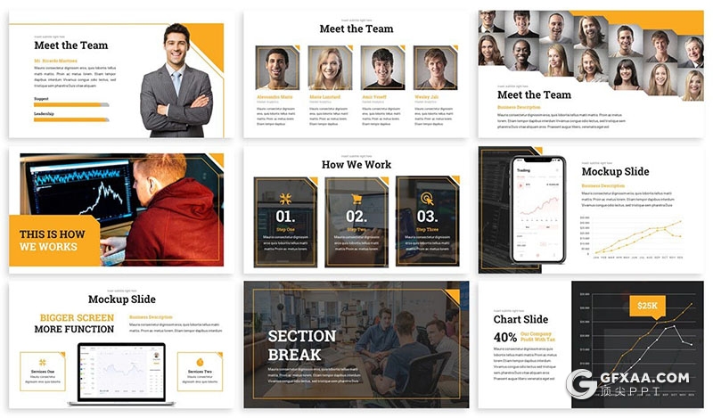 30页商务风格企业项目合作数据分析统计PPT模板 - 顶尖PPT