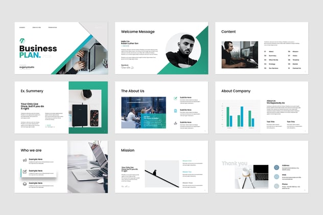 商业计划书PowerPoint模板 - 顶尖PPT