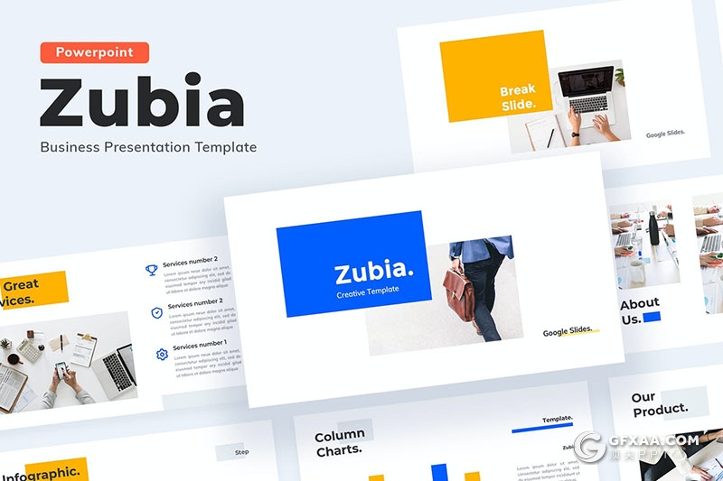 32页扁平化国外商务工作展示公关活动策划PPT模板 - 顶尖PPT