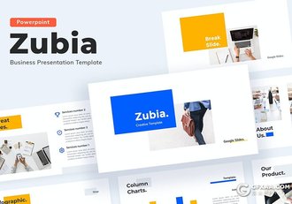 32页扁平化国外商务工作展示公关活动策划PPT模板 - 顶尖PPT