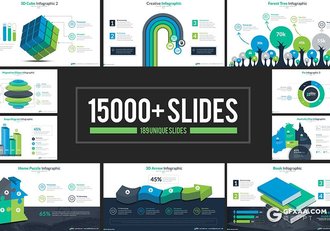 189页国外高端商务企业团队简介商务信息图形设计PPT模板5种配色 - 顶尖PPT