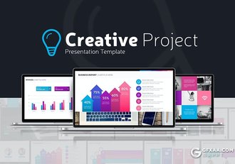 79页彩色创意商务信息图形工作计划总结PPT模板10种配色 - 顶尖PPT