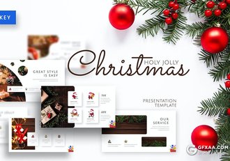 30页创意设计西方节日圣诞节主题系列keynote模板含5种配色 - 顶尖PPT