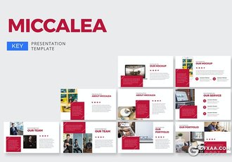 30页扁平化欧美风格企业简介工作总结keynote模板 - 顶尖PPT