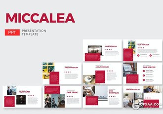 30页扁平化欧美风格企业简介工作总结PPT模板 - 顶尖PPT