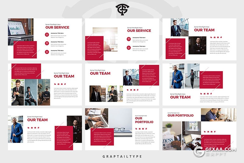 30页扁平化欧美风格企业简介工作总结keynote模板 - 顶尖PPT