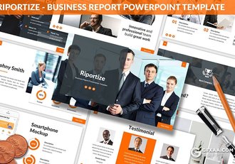 30页商务通用团队简介企业组织架构工作总结PPT模板 - 顶尖PPT