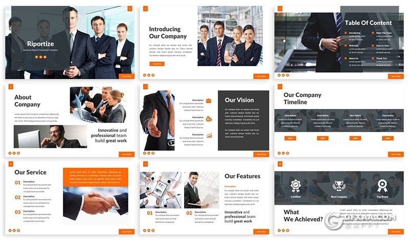 30页商务通用团队简介企业组织架构工作总结PPT模板 - 顶尖PPT