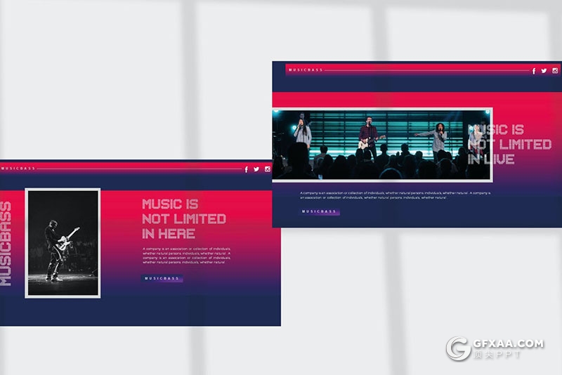 44页渐变色演唱会现场活动策划PPT模板 - 顶尖PPT