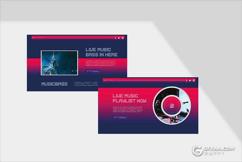 44页渐变色演唱会现场活动策划PPT模板 - 顶尖PPT