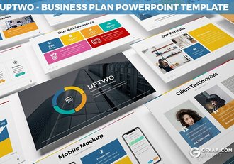 30页彩色商务风格项目报告商业计划书PPT模板 - 顶尖PPT