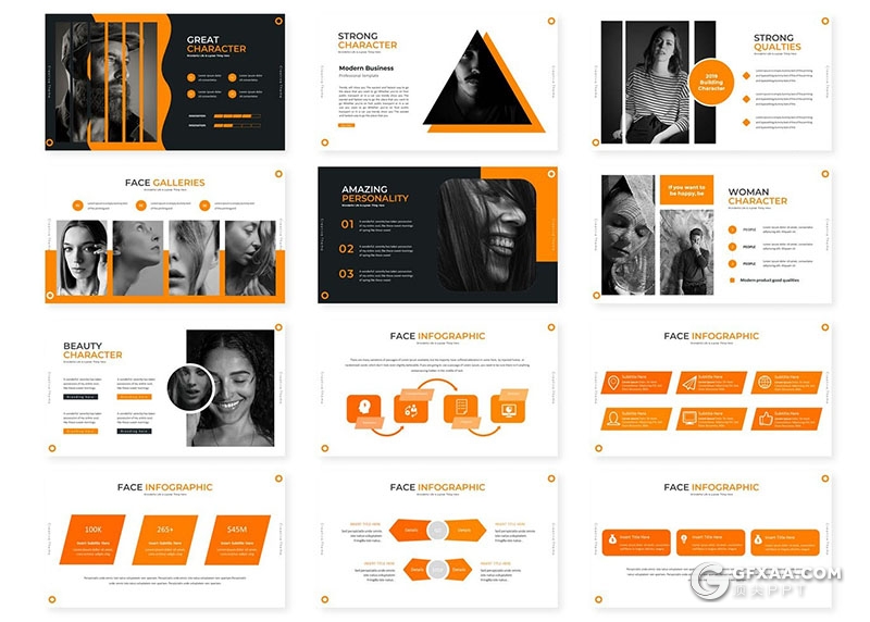 30页创意设计国外商务多用途Google slides模板5种配色 - 顶尖PPT