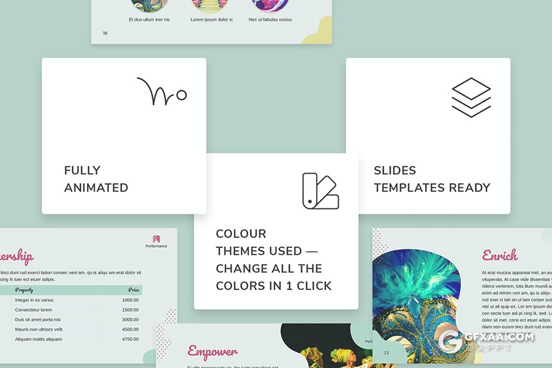 51页彩色歌剧院介绍演出节目展示宣传PPT模板 - 顶尖PPT