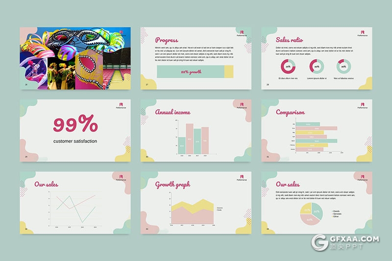 51页彩色歌剧院介绍演出节目展示宣传PPT模板 - 顶尖PPT