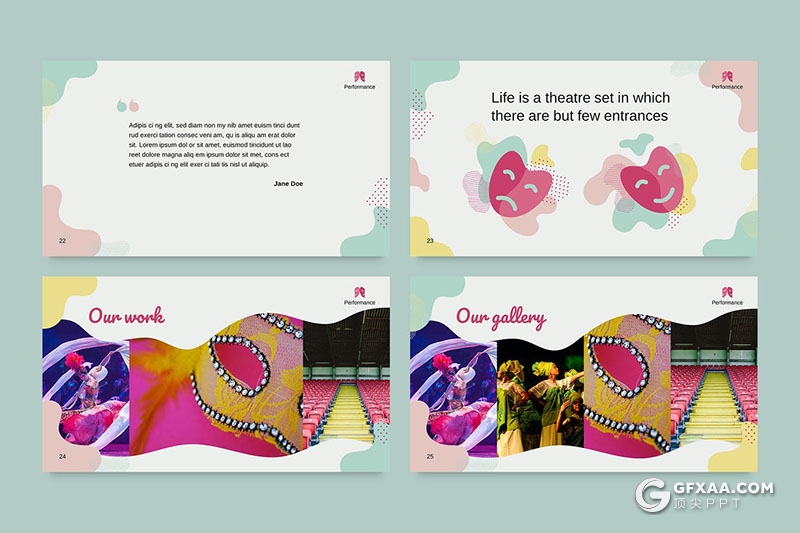 51页彩色歌剧院介绍演出节目展示宣传PPT模板 - 顶尖PPT