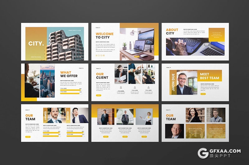 30页商业风格企业公司简介项目合作通用keynote模板 - 顶尖PPT