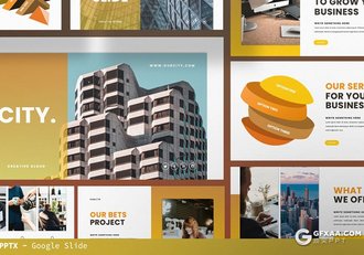 30页商业风格企业公司简介项目合作通用Google slides模板 - 顶尖PPT