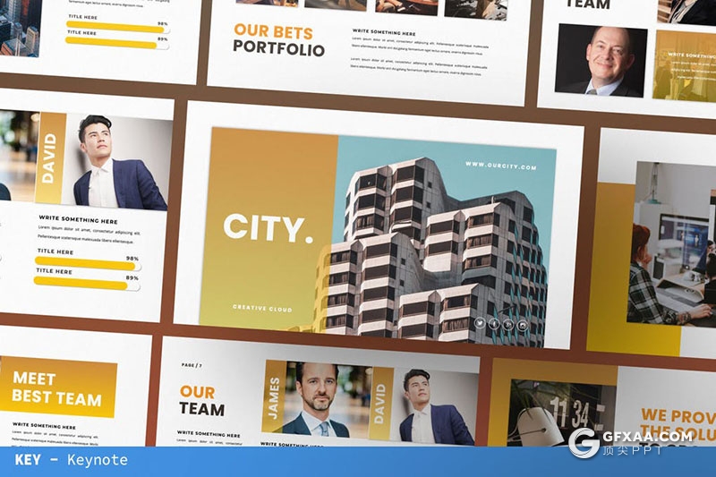 30页商业风格企业公司简介项目合作通用keynote模板 - 顶尖PPT