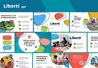 30页卡通手绘风格儿童培训幼儿园宣传主题PPT模板 - 顶尖PPT