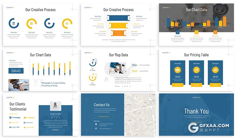 30页扁平化项目规划团队简介商务通用PPT模板5种配色 - 顶尖PPT