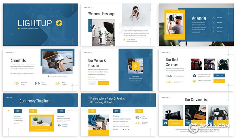 30页扁平化项目规划团队简介商务通用PPT模板5种配色 - 顶尖PPT