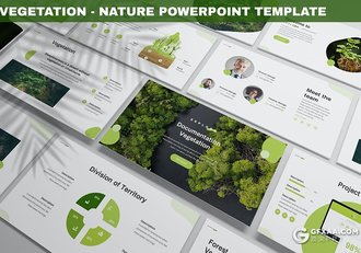 30页环境绿化植被保护森林保护规划PPT模板5种配色 - 顶尖PPT