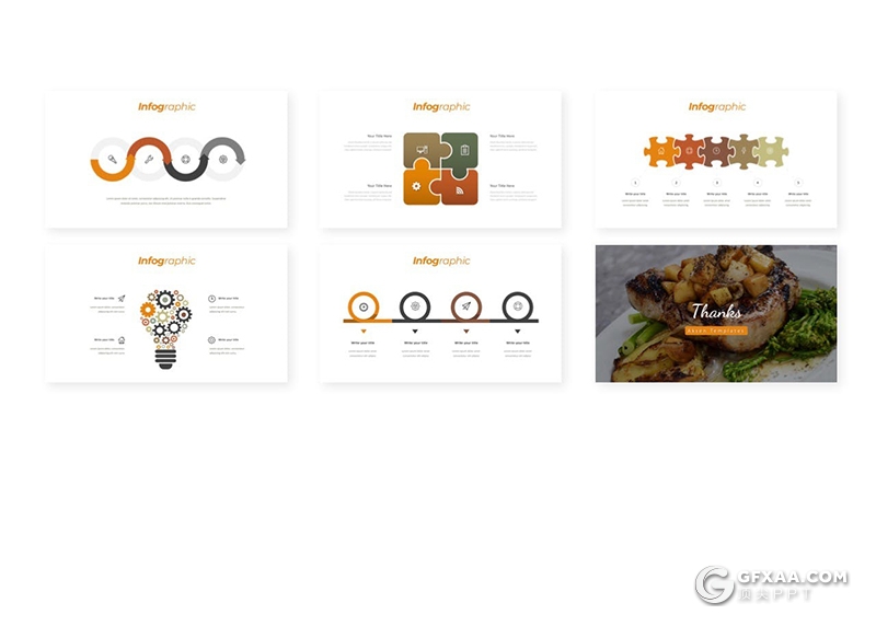 30页西式餐饮牛排鱼翅沙拉美食宣传介绍keynote模板 - 顶尖PPT