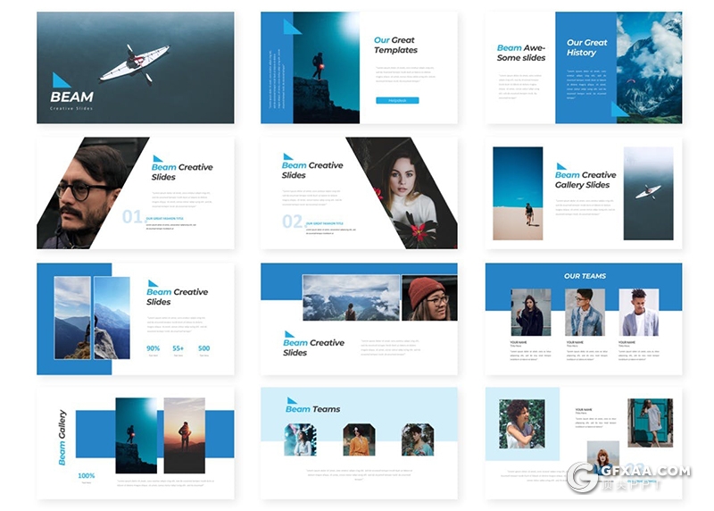 30页国外简约商务风格keynote模板5种配色 - 顶尖PPT