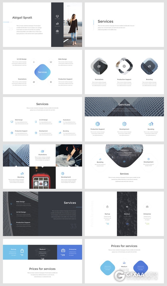 80多页简约时尚团队介绍艺术展示keynote模板 - 顶尖PPT