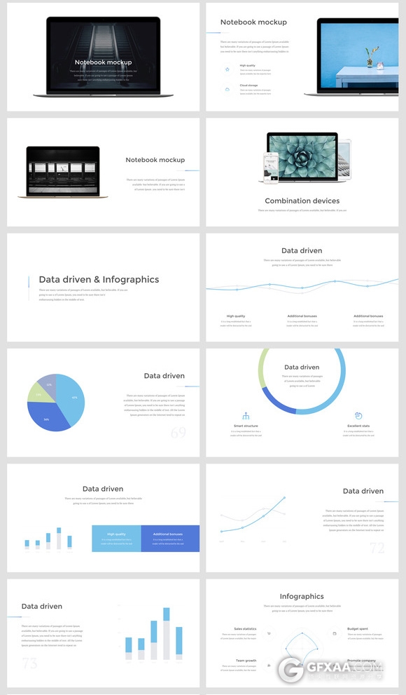 80多页简约时尚团队介绍艺术展示keynote模板 - 顶尖PPT