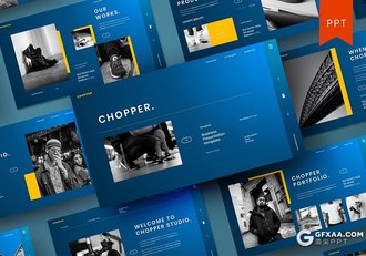 39页蓝色品牌服装鞋子产品展示PPT模板 - 顶尖PPT