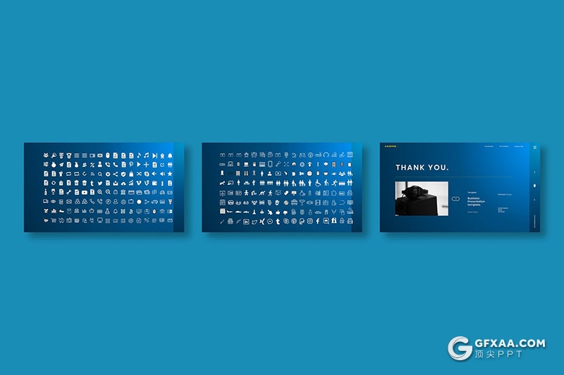 39页蓝色品牌服装鞋子产品展示PPT模板 - 顶尖PPT