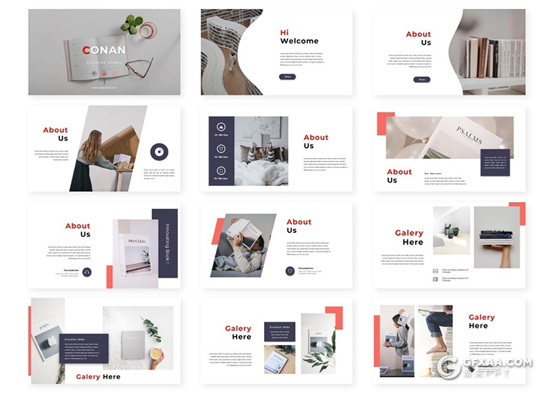 30页简约商务多用途PPT模板5种配色 - 顶尖PPT