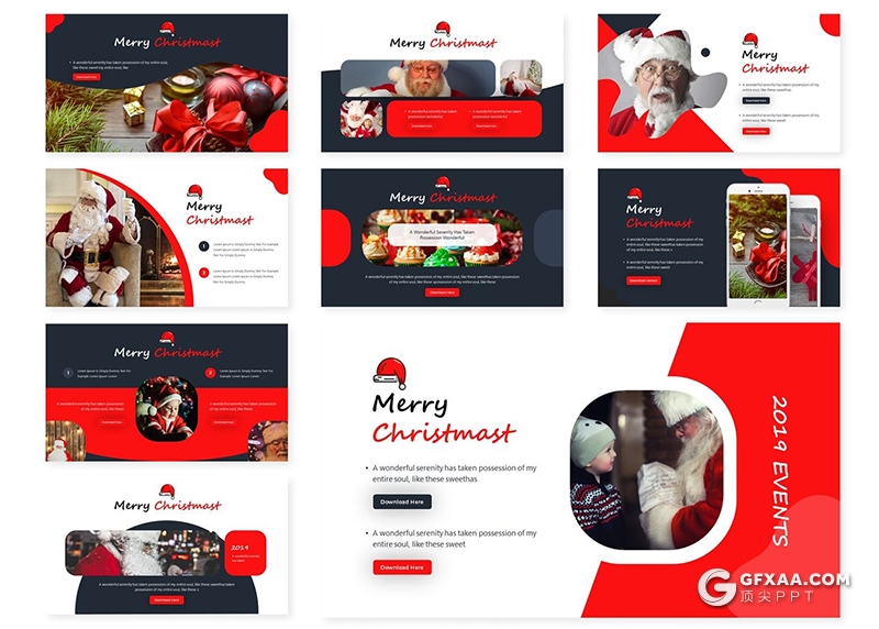 30页喜庆风格圣诞节宣传展示活动策划PPT模板 - 顶尖PPT