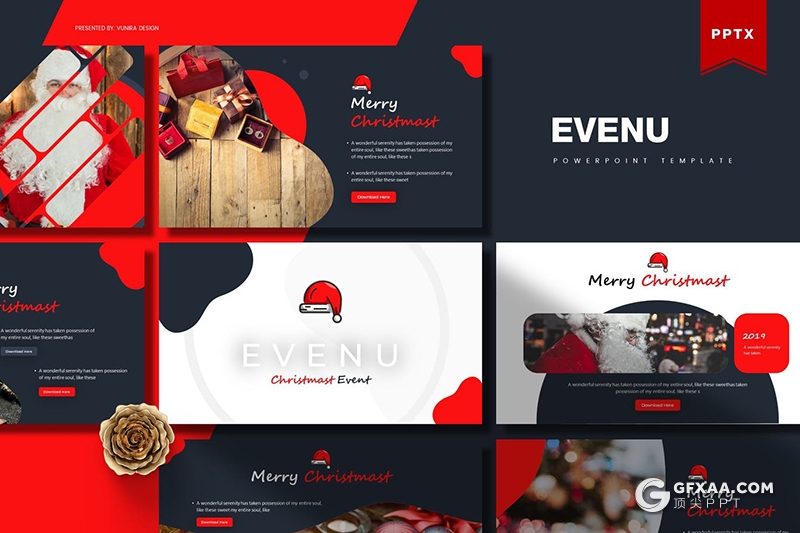 30页喜庆风格圣诞节宣传展示活动策划PPT模板 - 顶尖PPT