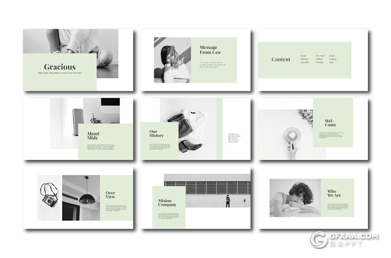 40页极简风格文艺时尚流行keynote模板 - 顶尖PPT