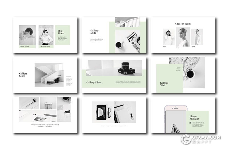 40页极简风格文艺时尚流行keynote模板 - 顶尖PPT