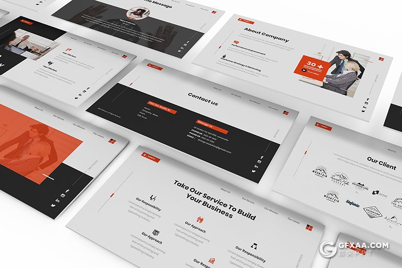 30页欧美商务风格商业计划书工作汇报通用Google slides模板 - 顶尖PPT