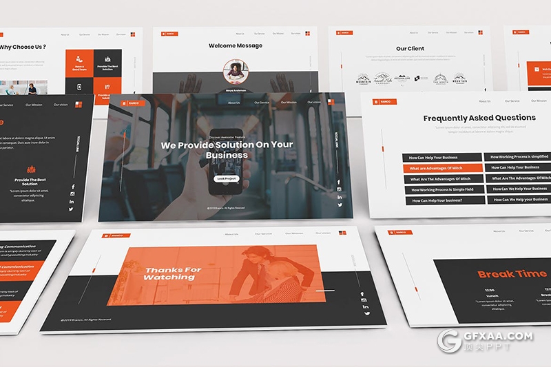 30页欧美商务风格商业计划书工作汇报通用Google slides模板 - 顶尖PPT